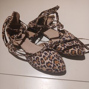 Animal print flats size 11